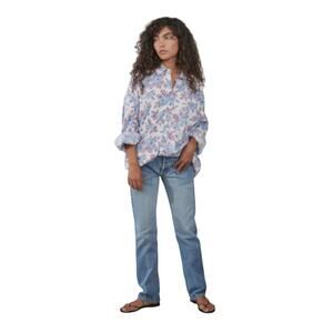 Rare Acacia Tally Willa Honey Cotton Poplin Blouse -M